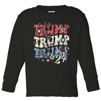 Vote Trump Hair Tie Toddler Long Sleeve Shirt