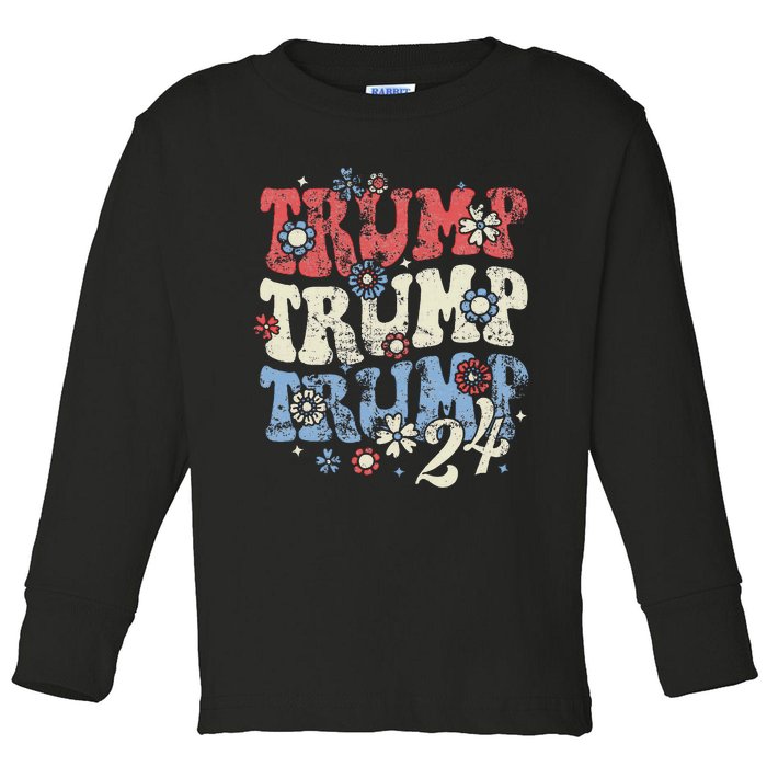 Vote Trump Hair Tie Toddler Long Sleeve Shirt