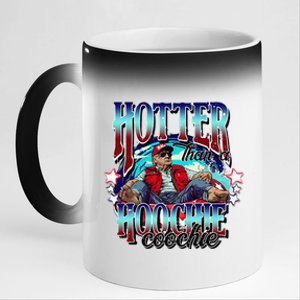 Viral Trump Hotter Than A Hoochie Coochie Trump Summer Vibes 11oz Black Color Changing Mug