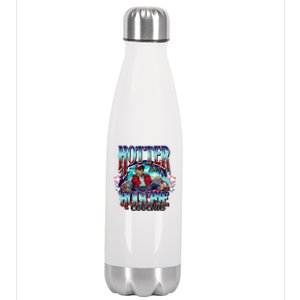 Viral Trump Hotter Than A Hoochie Coochie Trump Summer Vibes Stainless Steel Insulated Water Bottle