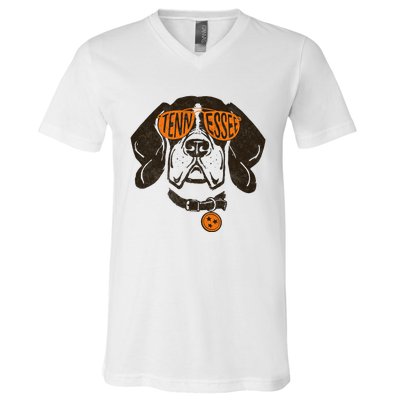 Vintage Tennessee Hound Native Home Rocky Top State Pride V-Neck T-Shirt