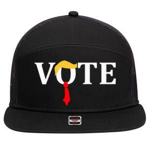 Vote Trump Hair Tie 7 Panel Mesh Trucker Snapback Hat