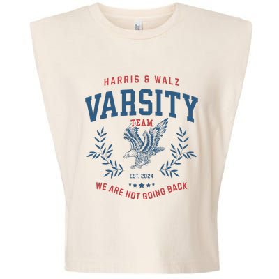 Varsity Team Harris Walz 2024 Election Art Garment-Dyed Women's Muscle Tee