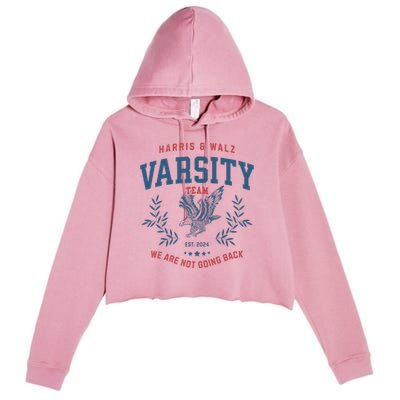 Varsity Team Harris Walz 2024 Election Art Crop Fleece Hoodie