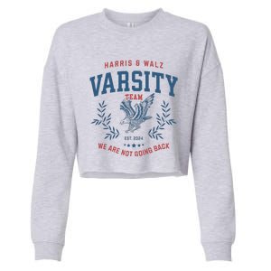 Varsity Team Harris Walz 2024 Election Art Cropped Pullover Crew