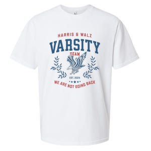 Varsity Team Harris Walz 2024 Election Art Sueded Cloud Jersey T-Shirt