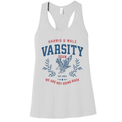 Varsity Team Harris Walz 2024 Election Art Women's Racerback Tank