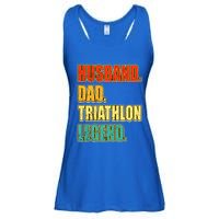 Vintage Triathlon Husband Dad Triathlete Legend FatherS Day Gift Ladies Essential Flowy Tank