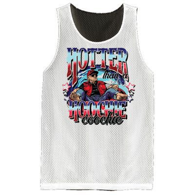 Viral Trump Hotter Than A Hoochie Coochie Donald Trump Summer Vibe Mesh Reversible Basketball Jersey Tank