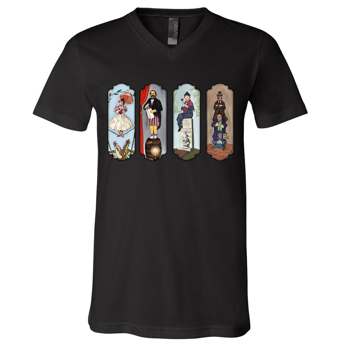 Vintage The Haunted Mansion Halloween For Fan Lover V-Neck T-Shirt