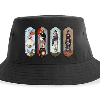 Vintage The Haunted Mansion Halloween For Fan Lover Sustainable Bucket Hat