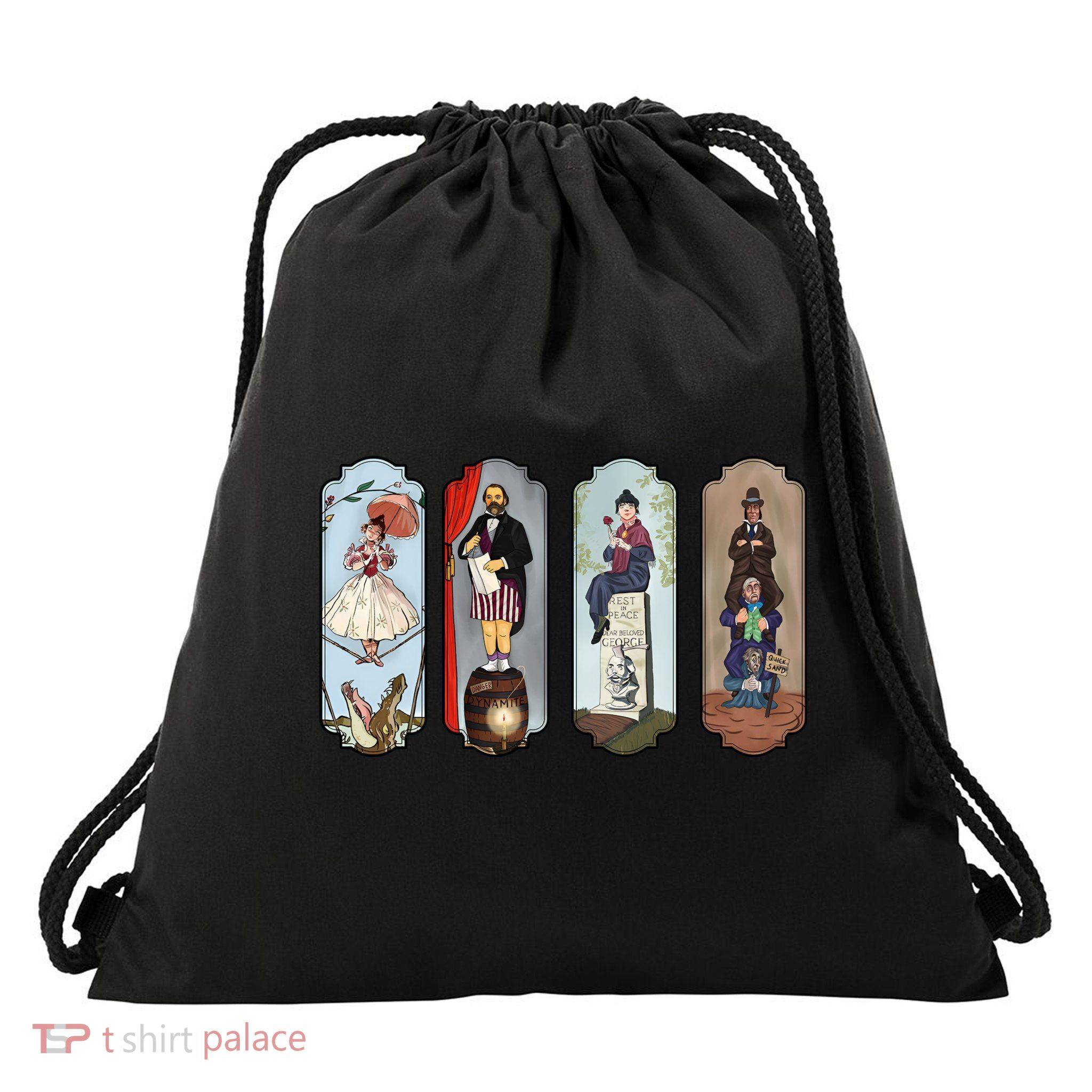 Vintage The Haunted Mansion Halloween For Fan Lover Drawstring Bag