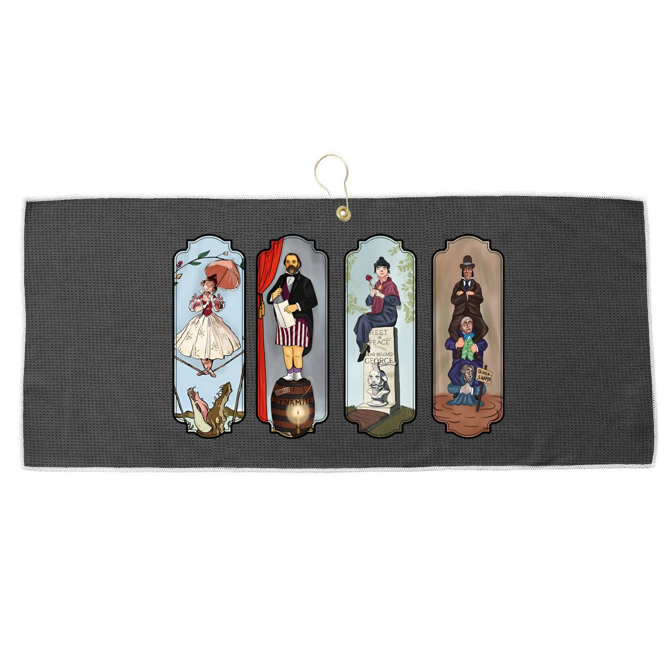 Vintage The Haunted Mansion Halloween For Fan Lover Large Microfiber Waffle Golf Towel