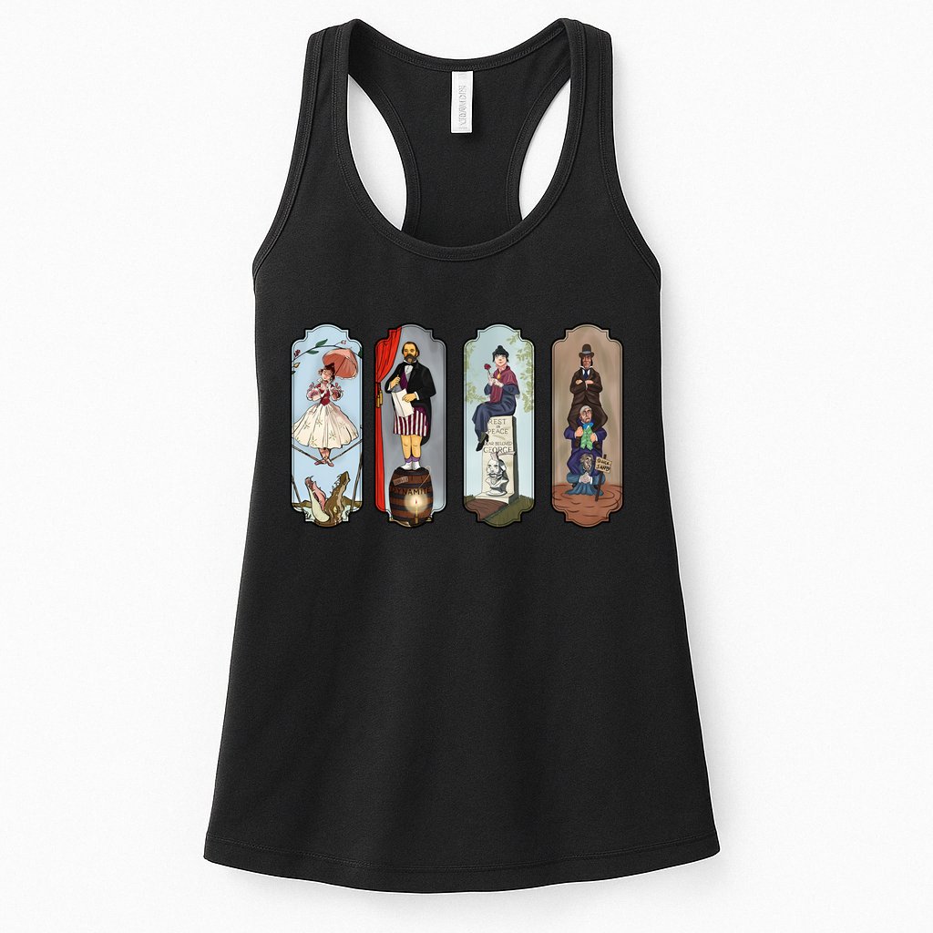 Vintage The Haunted Mansion Halloween For Fan Lover Womens Tank Top