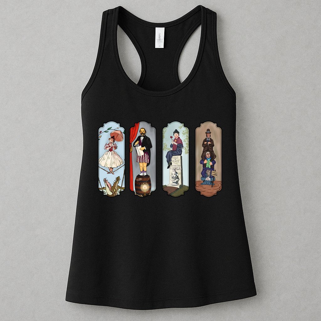 Vintage The Haunted Mansion Halloween For Fan Lover Womens Tank Top