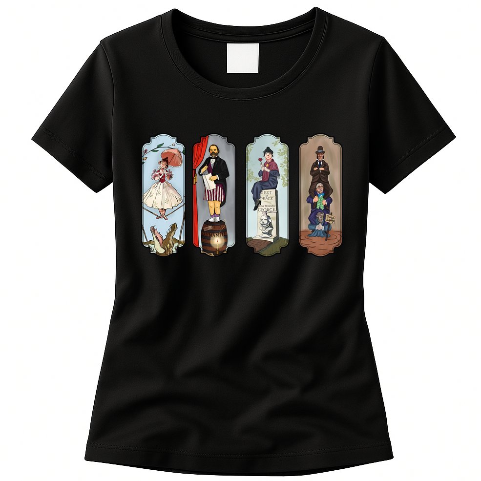 Vintage The Haunted Mansion Halloween For Fan Lover Womens T-Shirt