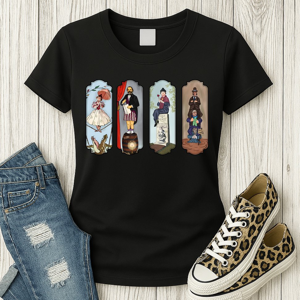 Vintage The Haunted Mansion Halloween For Fan Lover Womens T-Shirt