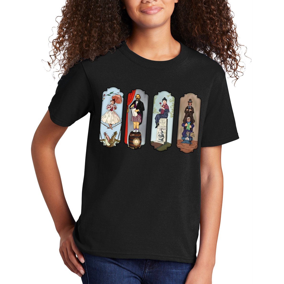 Vintage The Haunted Mansion Halloween For Fan Lover Kids T-Shirt