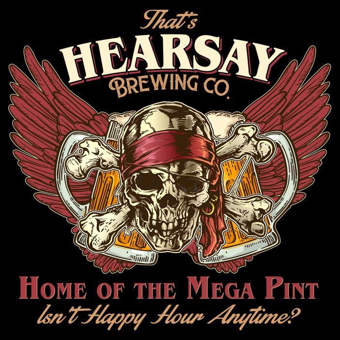 Vintage That's Hearsay Brewing Co Pirate Beer Flatbill Hat