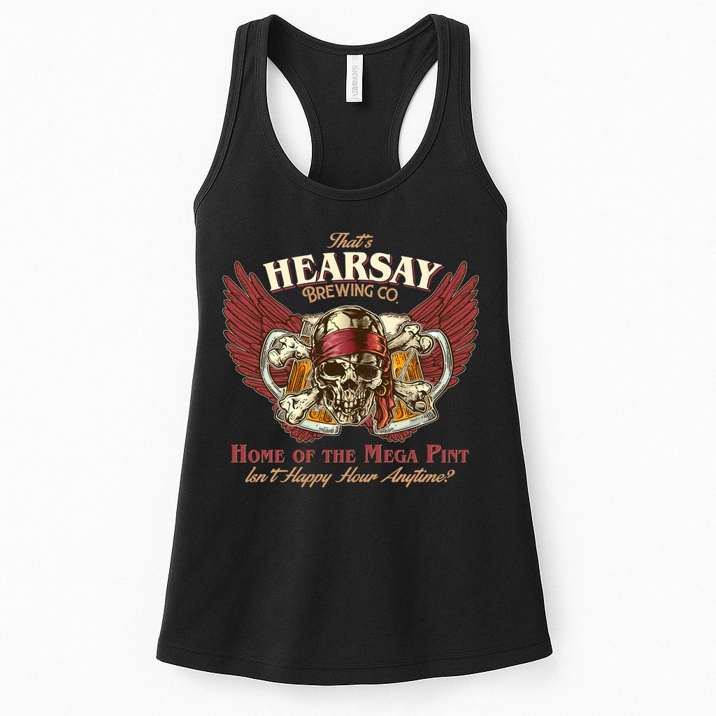 Vintage That's Hearsay Brewing Co Pirate Beer Womens Tank Top
