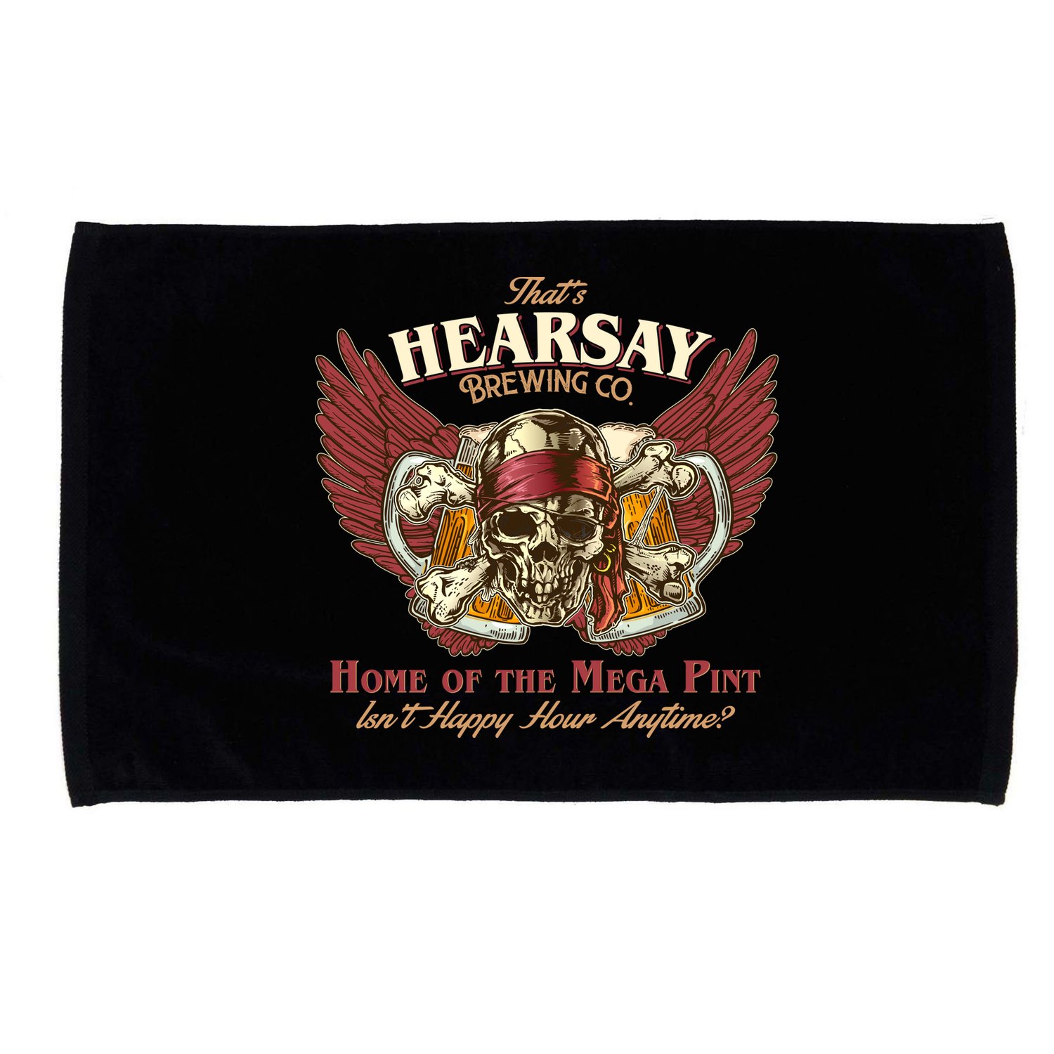 Vintage That's Hearsay Brewing Co Pirate Beer Microfiber Hand Towel