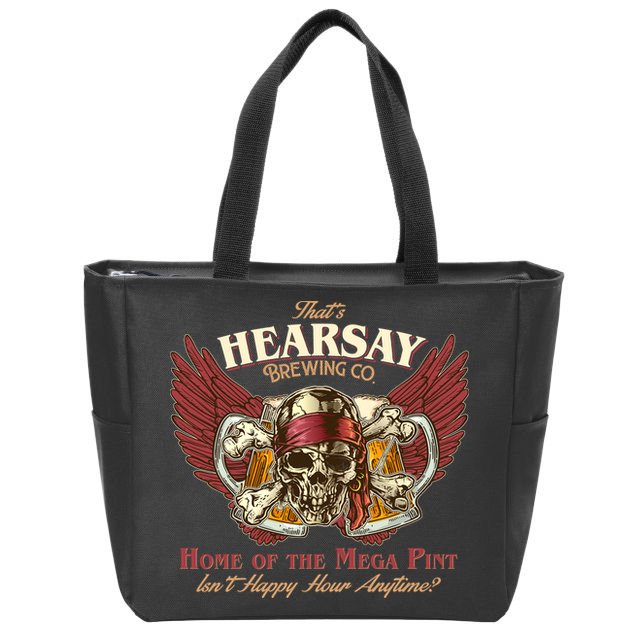 Vintage That's Hearsay Brewing Co Pirate Beer Zip Tote Bag