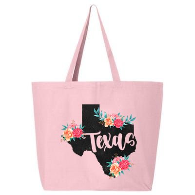 Vintage Texas Home State Map Pride Flowers Retro Rodeo 25L Jumbo Tote