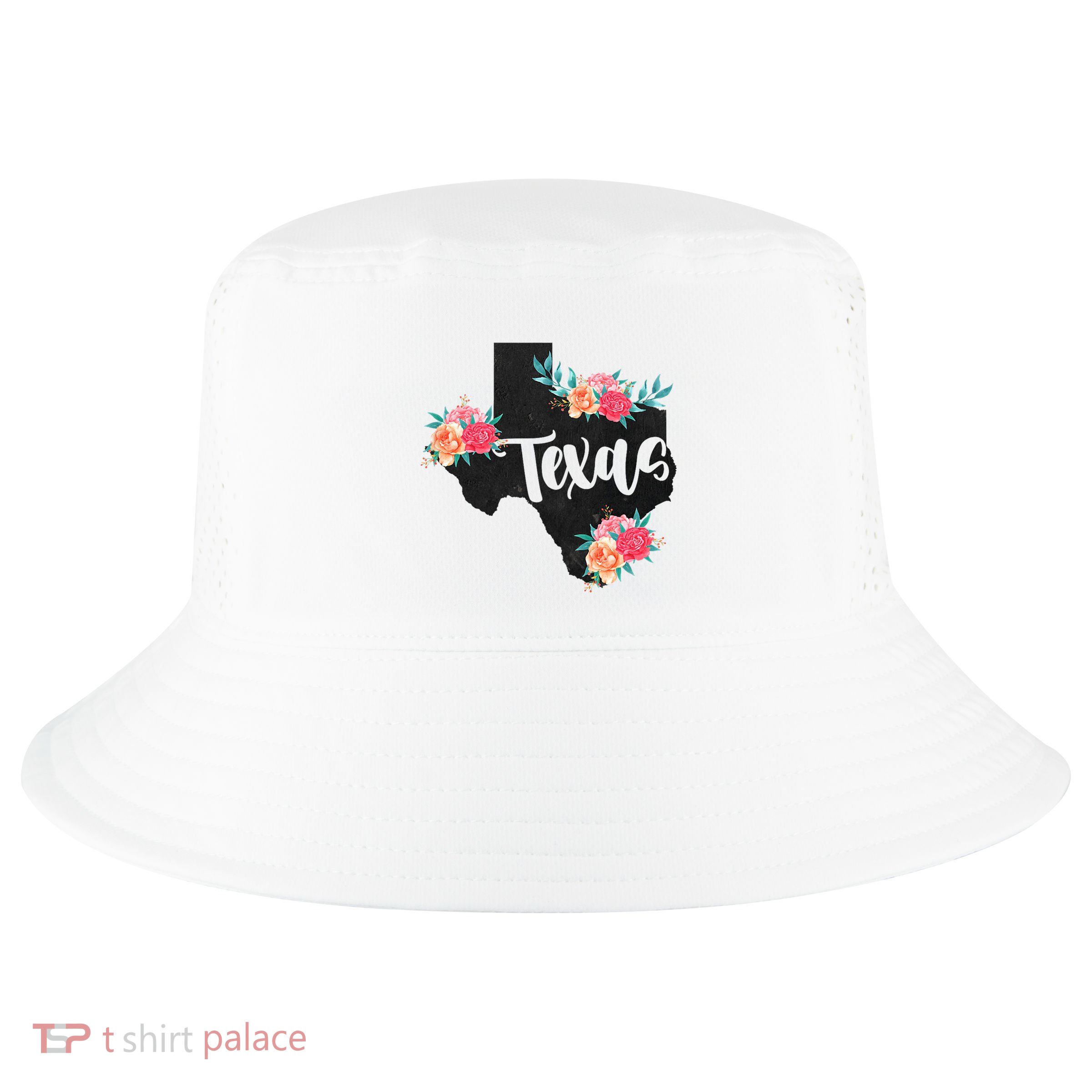 Vintage Texas Home State Map Pride Flowers Retro Rodeo Cool Comfort Performance Bucket Hat