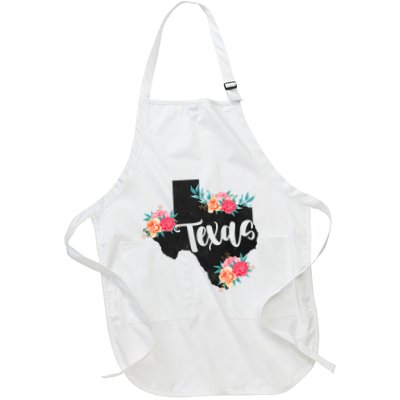 Vintage Texas Home State Map Pride Flowers Retro Rodeo Apron