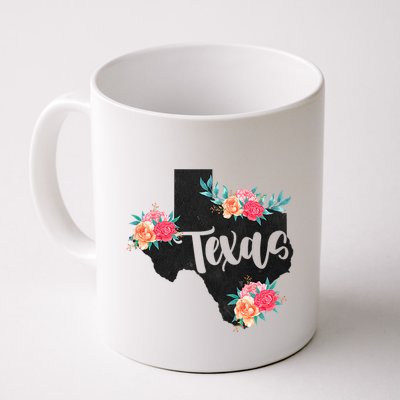 Vintage Texas Home State Map Pride Flowers Retro Rodeo Mug