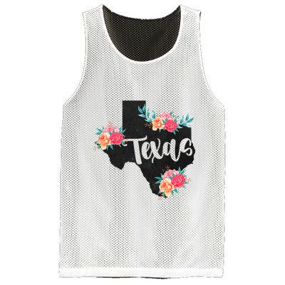 Vintage Texas Home State Map Pride Flowers Retro Rodeo Mesh Reversible Basketball Jersey Tank