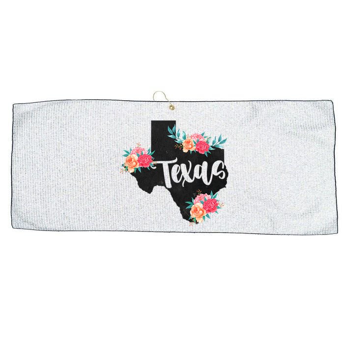 Vintage Texas Home State Map Pride Flowers Retro Rodeo Large Microfiber Waffle Golf Towel