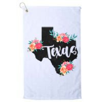 Vintage Texas Home State Map Pride Flowers Retro Rodeo Platinum Collection Golf Towel