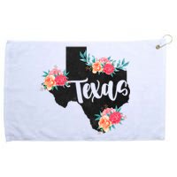 Vintage Texas Home State Map Pride Flowers Retro Rodeo Grommeted Golf Towel