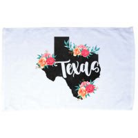 Vintage Texas Home State Map Pride Flowers Retro Rodeo Microfiber Hand Towel