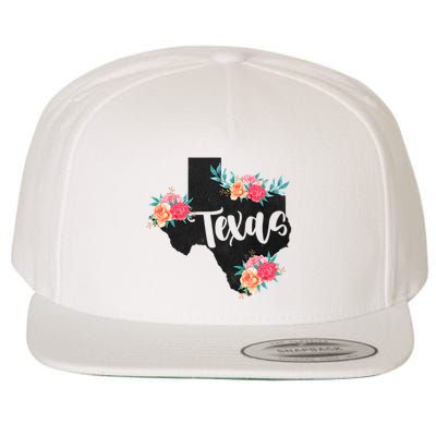 Vintage Texas Home State Map Pride Flowers Retro Rodeo Wool Snapback Cap