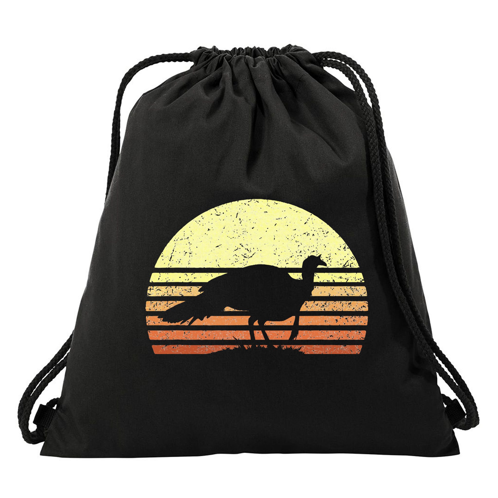 Vintage Turkey Hunting Sunset Thanksgiving Hunters Drawstring Bag