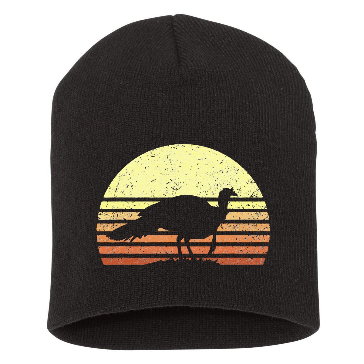 Vintage Turkey Hunting Sunset Thanksgiving Hunters Short Acrylic Beanie