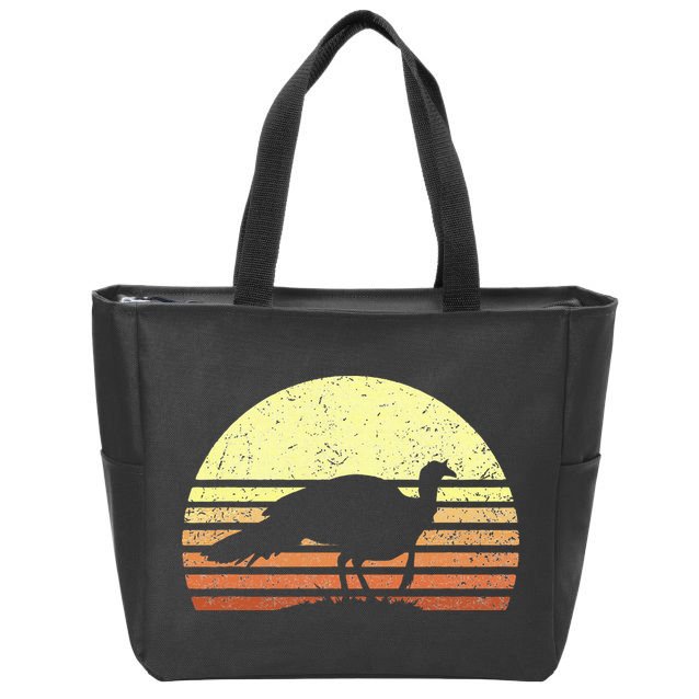 Vintage Turkey Hunting Sunset Thanksgiving Hunters Zip Tote Bag
