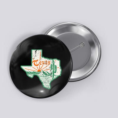 Vintage Texas Home State Map Pride Cactus Texan Retro Rodeo Button