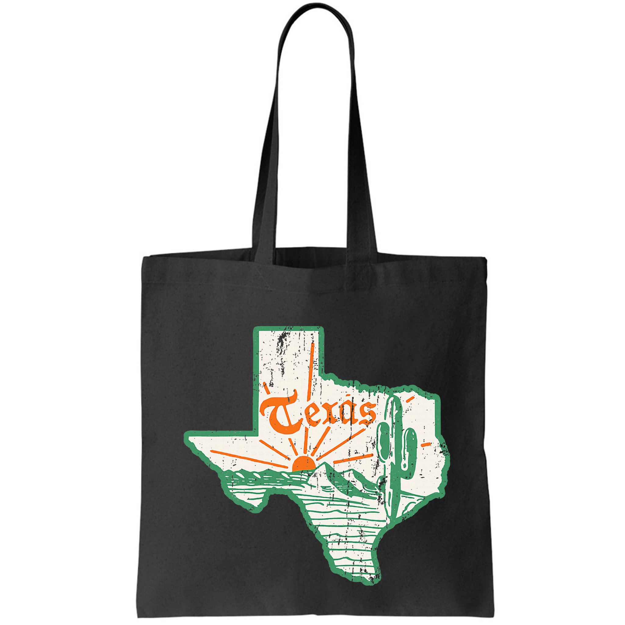 Vintage Texas Home State Map Pride Cactus Texan Retro Rodeo Bag