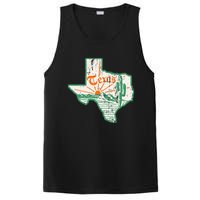 Vintage Texas Home State Map Pride Cactus Texan Retro Rodeo PosiCharge Competitor Tank