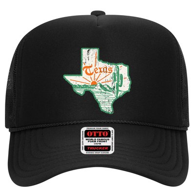 Vintage Texas Home State Map Pride Cactus Texan Retro Rodeo Trucker Hat