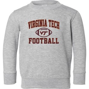 V.I.R.G.I.N.I.A Tech Hokies Arch Football White Toddler Sweatshirt