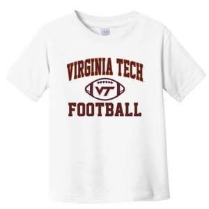 V.I.R.G.I.N.I.A Tech Hokies Arch Football White Toddler T-Shirt