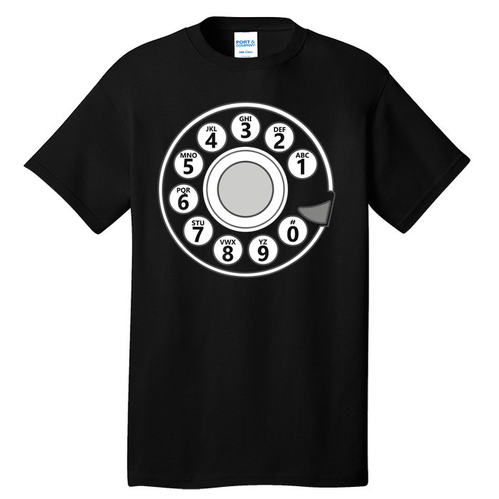 Vintage Telephone Halloween Costume Retro Rotary Phone Dial Tall T-Shirt