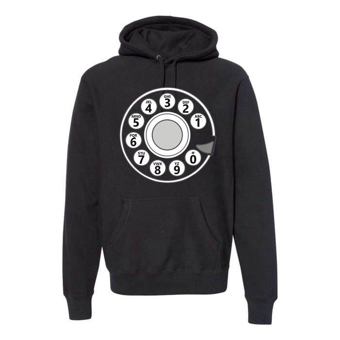 Vintage Telephone Halloween Costume Retro Rotary Phone Dial Premium Hoodie