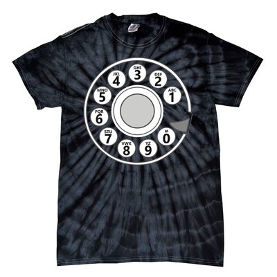 Vintage Telephone Halloween Costume Retro Rotary Phone Dial Tie-Dye T-Shirt