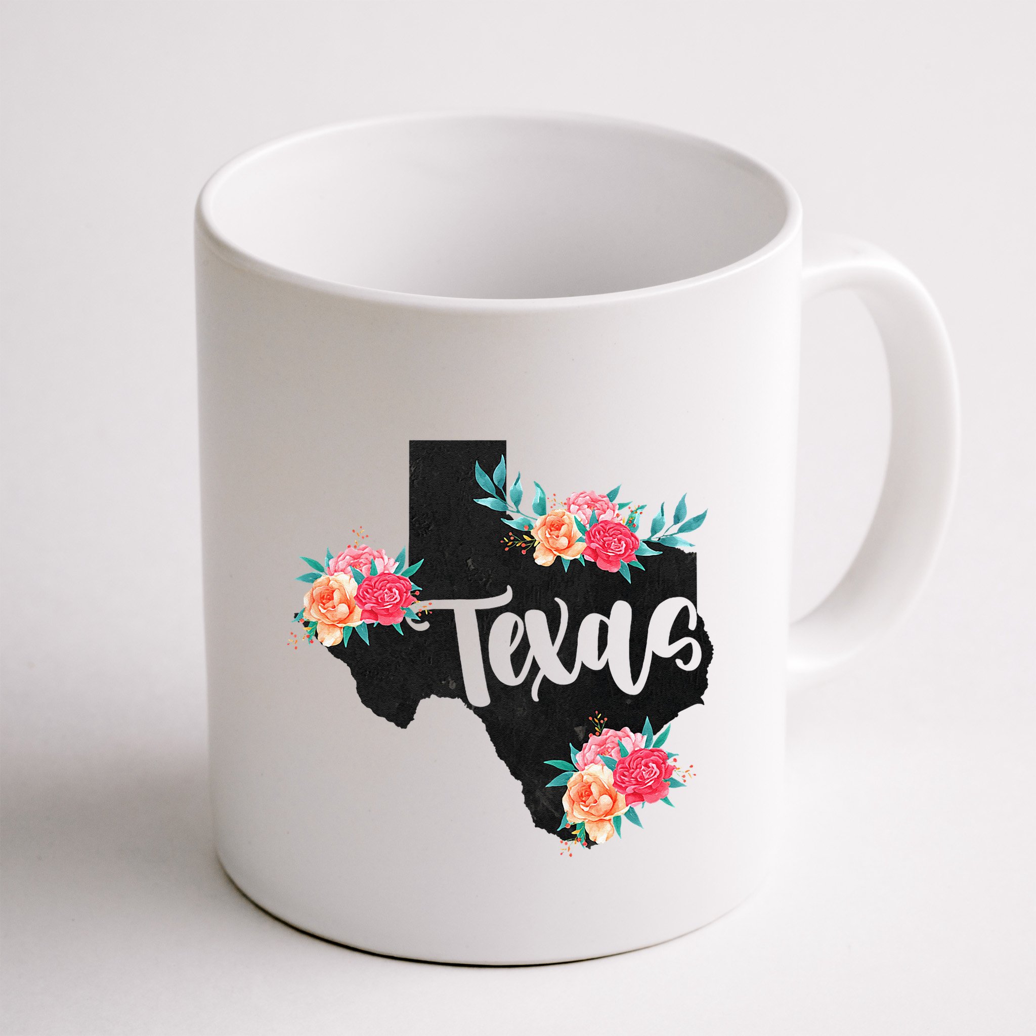Vintage Texas Home State Map Pride Flowers Retro Rodeo Mug
