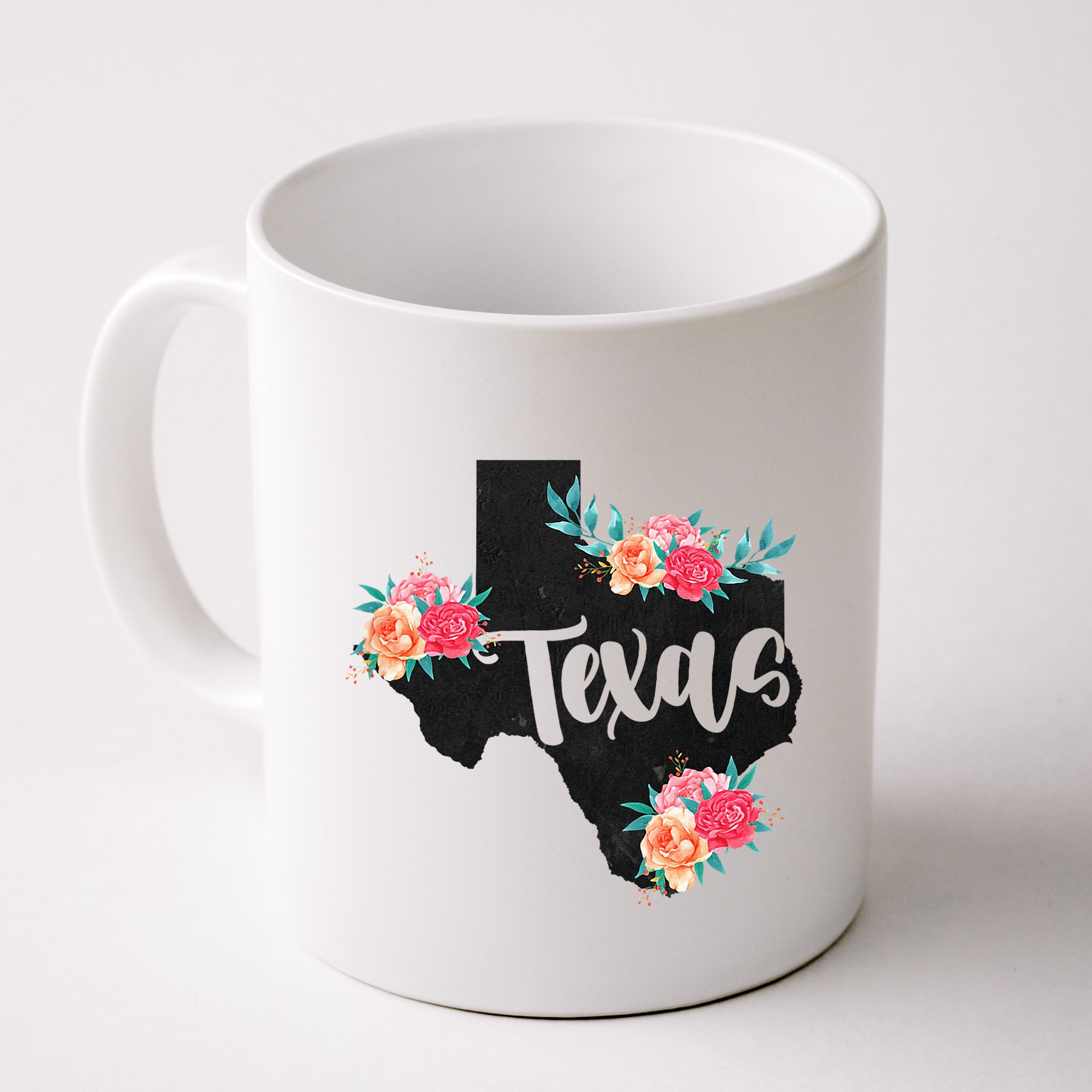 Vintage Texas Home State Map Pride Flowers Retro Rodeo Mug